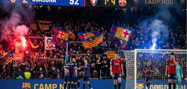 تفاصيل مباراة برشلونة ضد أوساسونا السبت Barcelona vs Osasuna